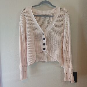 NWOT Urban Outfitters Cream Knit Cardigan Large